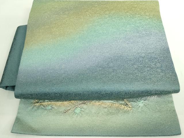 平和屋着物■極上　久保田一竹　幻の辻が花　つけ帯　金通し地　逸品　DZAB1517kh5