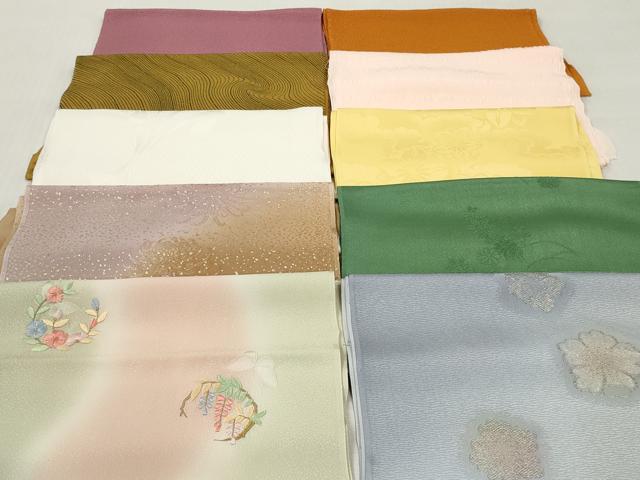 平和屋着物★和装小物　帯揚げ10枚セット　丹後ちりめん　正絹　逸品　DABJ2242xg