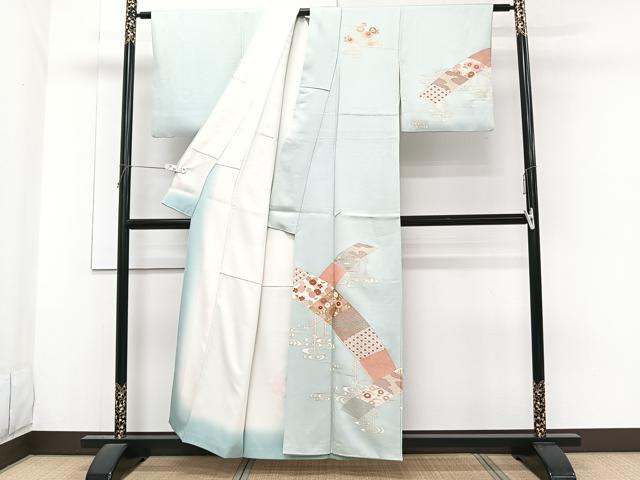 平和屋の平和屋着物■訪問着 刺繍 渡橋花文 金彩 正絹 逸品 CABG6861xi｜アングル2