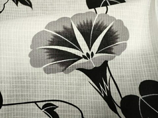 平和屋着物∴夏物　綿紅梅　浴衣　手縫い　朝顔　さが美扱い　綿　逸品　DABI8589cd