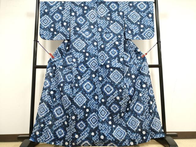平和屋着物∴夏物　浴衣　菱文　綿　逸品　DABI8590cd