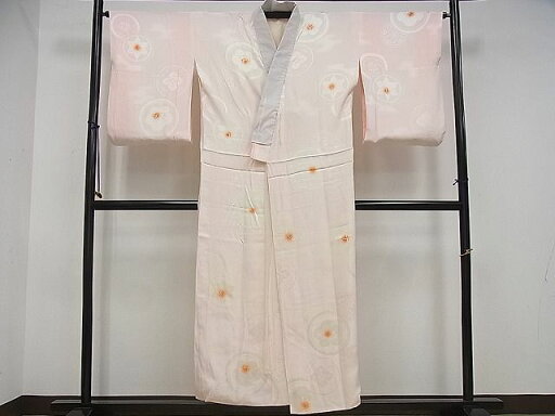 平和屋着物■上質な長襦袢 袷 絞り 花丸地紋 逸品 DAAB1742jm 平和屋着物■上質な長襦袢 袷 絞り 花丸地紋 逸品 DAAB1742jm