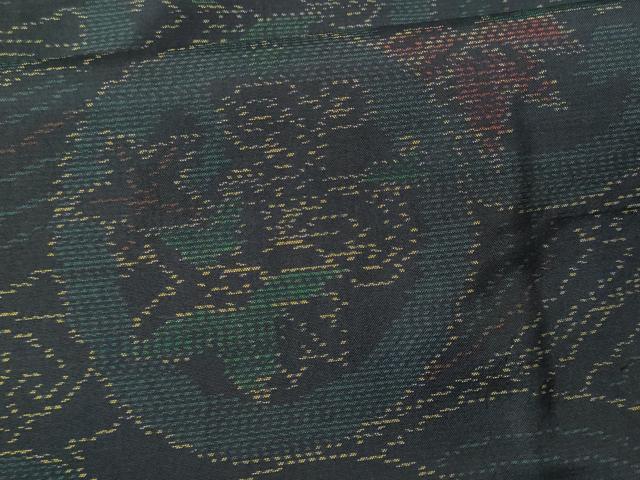 平和屋着物■本場大島紬 立波絵皿花文 正絹 逸品 CAAY7995fb