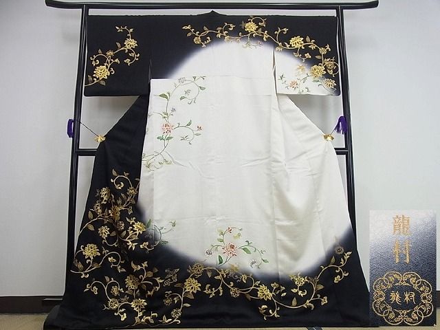 平和屋着物■極上　訪問着　鳳凰籬文　たたき染め　暈し染め　金彩　逸品　DZAA7612kh5 平和屋着物□極上 訪問着 鳳凰籬文 たたき染め 暈し染め 金彩