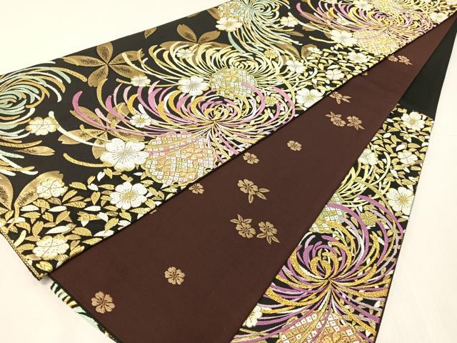 ■■■　サイズ　■■■ 長さ 442cm 幅 31cm程 ■■■　商品詳細　■■■ 【正絹・芯なし】 状態は締めてはおりますが 特に目立ったシミ汚れなどもなく大変良い状態です。 大変上質な逸品になります。 お安く出品致しますので、是非この機会にいかがでしょうか？ ■■■　注意事項　■■■ ■モニター発色の具合により色合いが異なる場合がございます。 ■寸法は多少の誤差が生じる場合がございますのでご了承ください。 ■縫込みの長さが左右非対称の場合は短い部分を記載しております。 左右非対称であってもご返品・お値引き等の保証は出来かねますので、ご了承の上ご購入をお願い致します。 ■シミ等のチェックには注意を払っておりますが、見落としがある場合もございますし、個人の見解も様々ですので神経質な方のご購入はお控えください。 ■箪笥に入っておりました着物や帯なので畳みシワや匂いがあるものもございます。 ■お休みは基本的に土日祝となりますが、その他臨時でお休みする場合がございますのでご了承ください。 ■商品の発送は平日のみの発送となります。 ■夜間と土曜、日曜日はお問い合わせの回答が遅れる場合がございます。 ■当店では、お直し、紋入れ、お手入れ等は承っておりません。 ■生地の状態（ヤケ、経年劣化等）によってはサイズ直しが出来ない場合がございます。 その点もどうかご了承のうえ、ご購入をお願いいたします。 ■弊社で取り扱う商品は一点ものにつき、時期や在庫状況に応じて金額が変更となる場合がございます。 ■検針は行っておりません。予めご了承いただきますようお願いいたします。 ■【洗える着物】と記載のある商品におきましては、商品お届け後に洗濯を行ってしまってからのご返品にはご対応しかねます。 念の為、専門店でのお手入れをお願いいたします。 ■写真に写っている物が全てになります。それ以外の付属品はございませんのでご了承ください。 ■状態に関する写真につきましては、掲載可能な写真枚数に限りがあるため、各箇所につき1枚参考画像を掲載しております。 ■着物のサイズ目安は下記を参考ください↓ ＜女性着物＞　お端折り次第で＋5cm　－1cmが着用可能サイズ 　例）身丈170cmの場合、身長160cm～175cm ＜男性着物＞　身丈＋約25cm～27cm程が適応身長 　例）身丈155cmの場合、身長180～182cm
