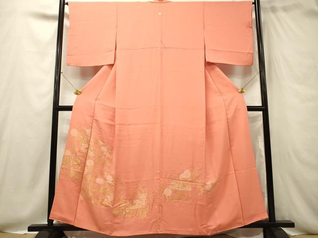 平和屋着物■豪華色留袖 寿光織 吉祥花文 金糸 正絹 逸品 DAAR3135zy