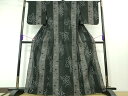 平和屋本店■極上 夏物 撫松庵 綿 浴衣 黒地 逸品 DZAA3758kh5