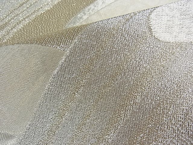 平和屋着物■六通柄袋帯　立波文　銀糸　逸品　kb1766