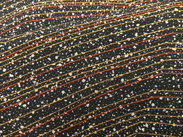 平和屋着物■上質な小紋 幾何学文様 黒地 正絹 逸品 BAAX8931mz