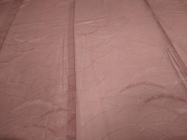 平和屋着物＊夏物　色無地　縦絽　芝紋紗　浅蘇芳色　正絹　逸品　DAAS4972sf