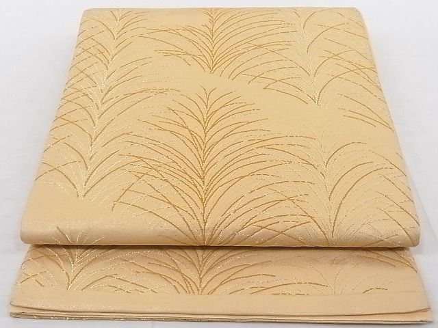 平和屋着物■六通柄袋帯 草木文 金糸 正絹 逸品 AAAC8233Agk
