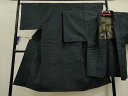 平和屋着物●男性 紬 アンサンブル 80亀甲 正絹 逸品 CAAL4640dy
