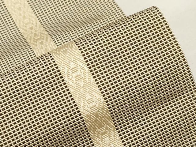 平和屋着物●男性　本場筑前博多織　角帯　ヤスラ献上　西村織物謹製　証紙付き　紙箱付き　正絹　逸品　未使用　CAAZ6417dy