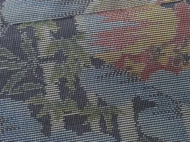 平和屋着物■本場大島紬　亀甲吉祥文　正絹　逸品　CAAY7996fb