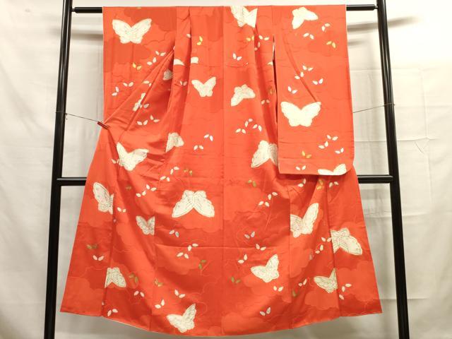 平和屋着物∵女の子 十三参り 子供 祝着 絞り 舞蝶文 金銀彩 逸品 DAAR1351jm