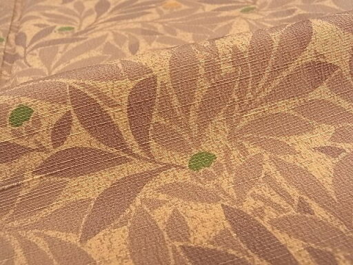 平和屋着物■訪問着 お召縮緬 草木文 たたき染め 逸品 CAAC7640rv 平和屋着物■訪問着 お召縮緬 草木文 たたき染め 逸品 CAAC7640rv
