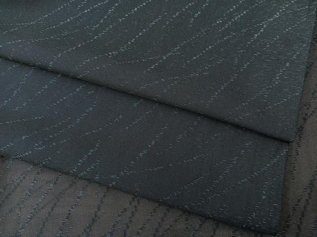 平和屋着物＊夏物 お召 芝草文 正絹 逸品 BAAT2267fw