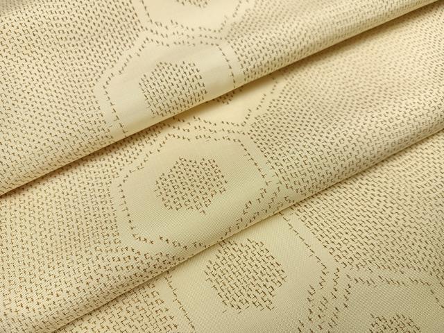 Kimono - 平和屋着物●上質な紬　亀甲間道　正絹　逸品　AAAZ4501ph
