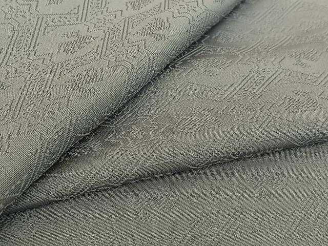 Full-Length Under-Kimono - 平和屋着物▽上質な色無地　単衣　有栖川地紋　銀鼠色　正絹　逸品　AABH8655jh