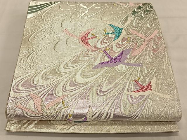 平和屋着物◎佐賀錦　六通柄袋帯　唐織　飛鳥文　金銀糸　正絹　逸品　CAAV1707qv