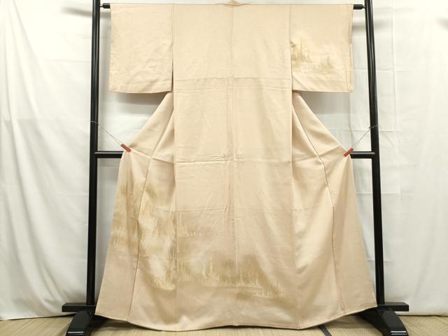 长襦袢 - 平和屋着物■訪問着　樹林シルエット文　暈し染め　正絹　逸品　DABB5355qa