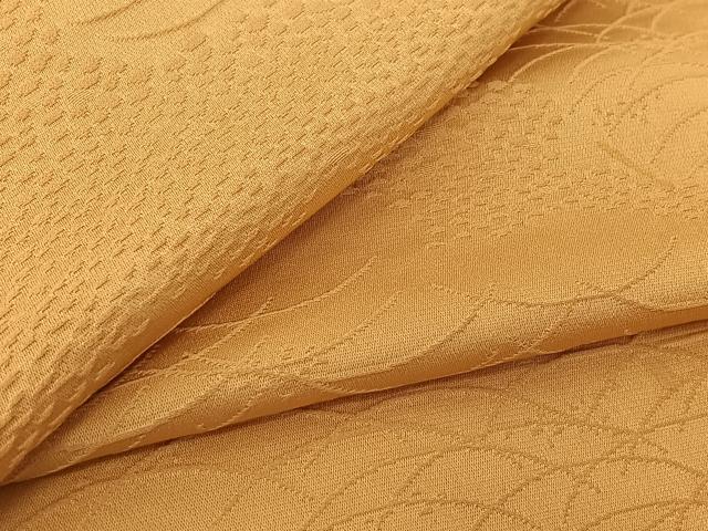 Rakuten - 平和屋着物▽上質な色無地　単衣　芝地紋　杏色　正絹　逸品　AABG0206jh