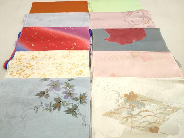 平和屋着物★和装小物　帯揚げ10枚セット　正絹　逸品　DAAV2457xg