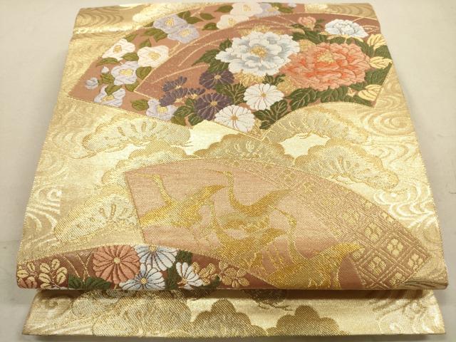Rakuten - 平和屋着物◎六通柄袋帯 唐織 地紙花文 金糸 正絹 逸品 DABA8040xg