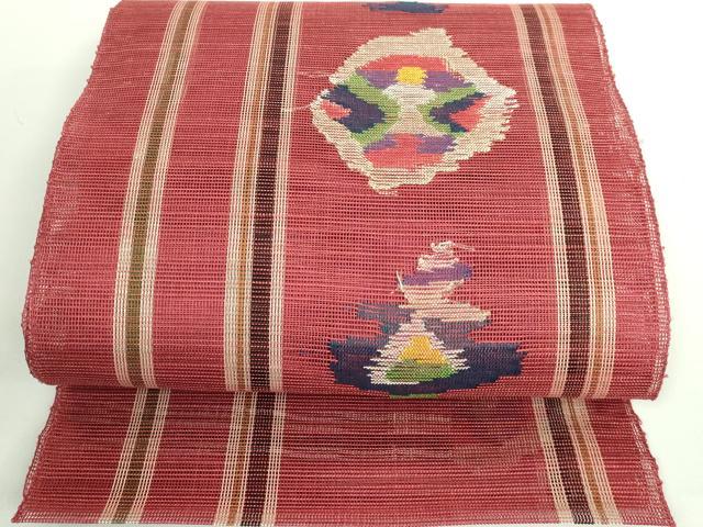 平和屋着物■極上　夏物　1854年創業　帯屋捨松　八寸名古屋帯　抽象文様　逸品　未使用　DZAA9759kh5