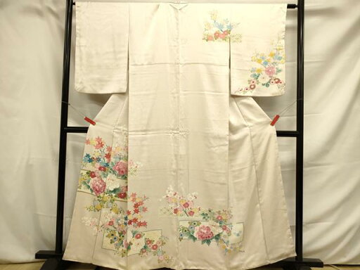 平和屋着物■訪問着 刺繍 牡丹花文 金彩 正絹 逸品 DAAQ6894op 平和屋着物■訪問着 刺繍 牡丹花文 金彩 正絹 逸品 DAAQ6894op