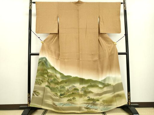 平和屋着物▼豪華色留袖 手描き 風景文 暈し染 正絹 逸品 DAAR8685fe 平和屋着物▼豪華色留袖 手描き 風景文 暈し染 正絹 逸品 DAAR8685fe