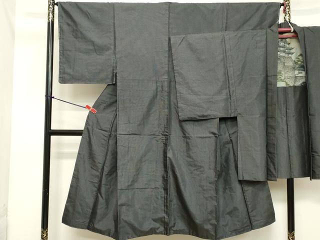 平和屋着物■男性 本場大島紬 アンサンブル 80亀甲 総詰め 正絹 逸品 DABB8785cd