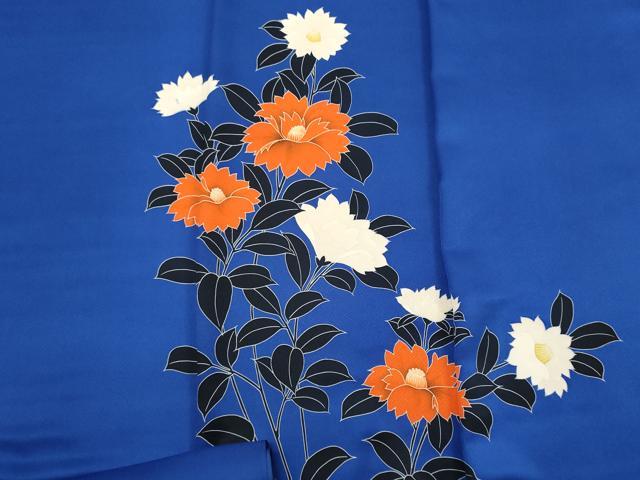 平和屋着物▼付下げ　反物　着尺　草花文　逸品　未使用　DABC7138we