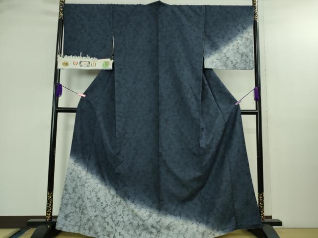 Kimono - 平和屋着物●極上　結城紬　訪問着　舞花シルエット　証紙付き　逸品　DZAB2777kh6