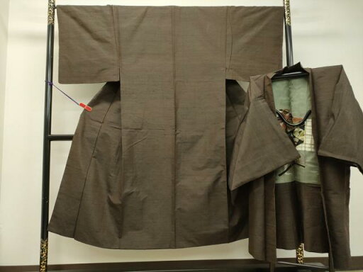平和屋着物●男性 紬 アンサンブル 赤墨色 正絹 逸品 DAAT1238tw 平和屋着物●男性 紬 アンサンブル 赤墨色 正絹 逸品 DAAT1238tw