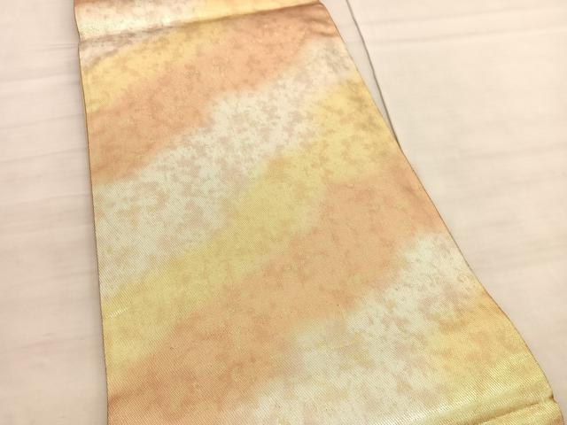 平和屋着物◎全通柄袋帯　霞文　金銀糸　引箔　正絹　逸品　BAAV5675hv