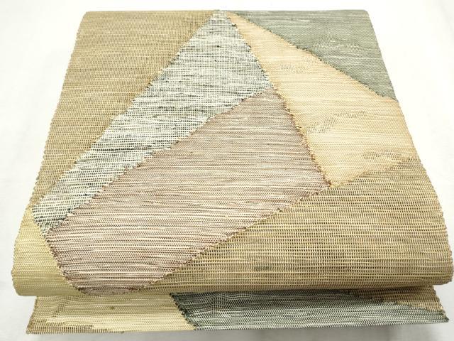 平和屋着物＊夏物　八寸名古屋帯　切嵌文　正絹　逸品　CAAW6512th