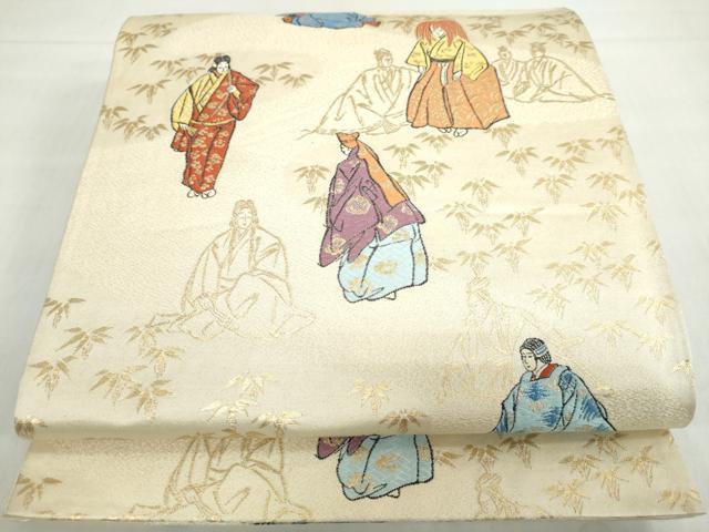■■■　サイズ　■■■ 長さ 420cm 幅 30.5cm程 ■■■　商品詳細　■■■ 【正絹】 詳細に関しましては、画像をご確認ください。 着用時には見えない部分になるかと思いますので あまり気にならずお召になれるかと思います。 大変上質な逸品になります。 お安く出品致しますので、是非この機会にいかがでしょうか？ ■■■　注意事項　■■■ ■モニター発色の具合により色合いが異なる場合がございます。 ■寸法は多少の誤差が生じる場合がございますのでご了承ください。 ■縫込みの長さが左右非対称の場合は短い部分を記載しております。 左右非対称であってもご返品・お値引き等の保証は出来かねますので、ご了承の上ご購入をお願い致します。 ■シミ等のチェックには注意を払っておりますが、見落としがある場合もございますし、個人の見解も様々ですので神経質な方のご購入はお控えください。 ■箪笥に入っておりました着物や帯なので畳みシワや匂いがあるものもございます。 ■お休みは基本的に土日祝となりますが、その他臨時でお休みする場合がございますのでご了承ください。 ■商品の発送は平日のみの発送となります。 ■夜間と土曜、日曜日はお問い合わせの回答が遅れる場合がございます。 ■当店では、お直し、紋入れ、お手入れ等は承っておりません。 ■生地の状態（ヤケ、経年劣化等）によってはサイズ直しが出来ない場合がございます。 その点もどうかご了承のうえ、ご購入をお願いいたします。 ■弊社で取り扱う商品は一点ものにつき、時期や在庫状況に応じて金額が変更となる場合がございます。 ■検針は行っておりません。予めご了承いただきますようお願いいたします。 ■【洗える着物】と記載のある商品におきましては、商品お届け後に洗濯を行ってしまってからのご返品にはご対応しかねます。 念の為、専門店でのお手入れをお願いいたします。 ■着物のサイズ目安は下記を参考ください↓ ＜女性着物＞　お端折り次第で＋5cm　−1cmが着用可能サイズ 　例）身丈170cmの場合、身長160cm〜175cm ＜男性着物＞　身丈＋約25cm〜27cm程が適応身長 　例）身丈155cmの場合、身長180〜182cm