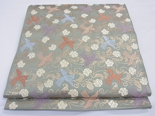 平和屋着物■六通柄袋帯 唐華鳳凰文 金糸 逸品 CAAF7928th