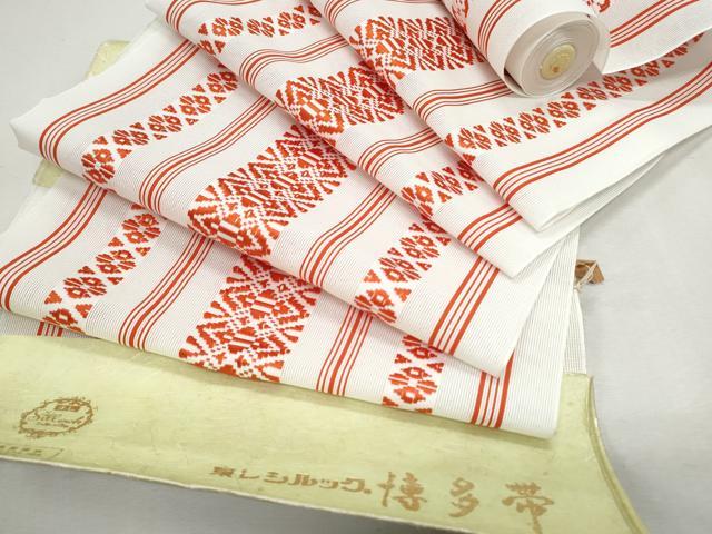 平和屋着物＊夏物　博多帯　名古屋帯　反物　献上　未使用　CAAW6733th