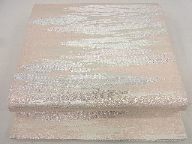 平和屋着物■六通柄袋帯　霞文　銀糸　逸品　DAAA1265du