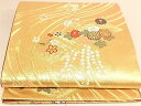 平和屋着物◎六通柄袋帯 唐織 流水花筏文 金糸 鈴乃屋扱い 正絹 逸品 AAAJ3342Bsa(4)