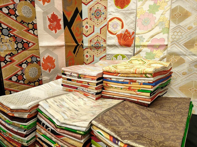 楽天平和屋平和屋本店■袋帯 西陣 まとめて100点 鶴 鳥 蝶 風景 更紗 花柄 七宝 宝相華 金銀糸 など 着用可能多数 未使用品あり 全て正絹 se3795