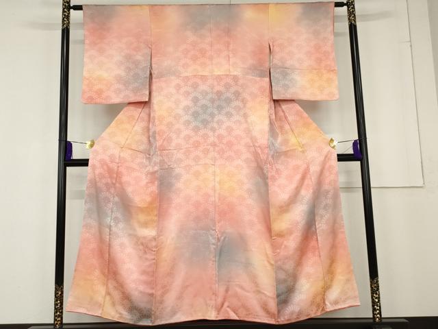 平和屋着物■付下げ 花青海波 暈し染め 正絹 逸品 AAAQ2522cs