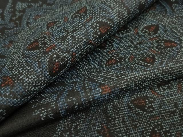 Summer Wear - 平和屋着物＊夏物　小紋　紗　正倉院花文　洗える着物　未使用　AABA6496jd