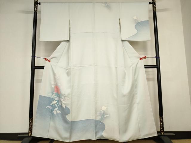 平和屋着物■訪問着 牡丹文 暈し染め 正絹 逸品 AABJ5223br