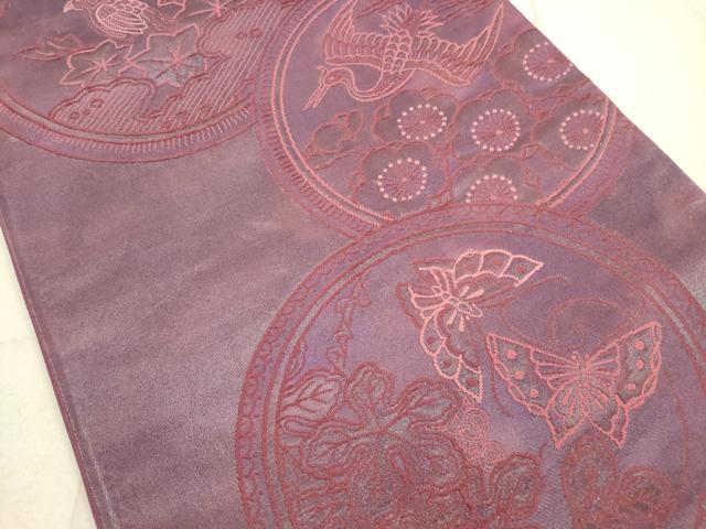 平和屋の平和屋着物◎六通柄袋帯 花鳥文 正絹 逸品 DABA8052xg｜アングル2
