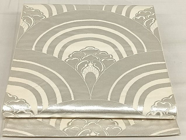 乐天商城 - 平和屋着物◎六通柄袋帯　花青海波　銀糸　正絹　逸品　AAAG4530Bey