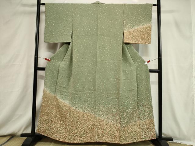 平和屋着物■訪問着　吉祥丸文　鬼しぼ縮緬　正絹　逸品　CABB7329dy