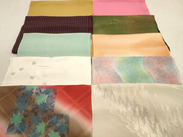 平和屋着物★和装小物　帯揚げ10枚セット　正絹　逸品　DAAZ1532xg